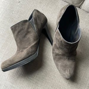 10m grey suede booties